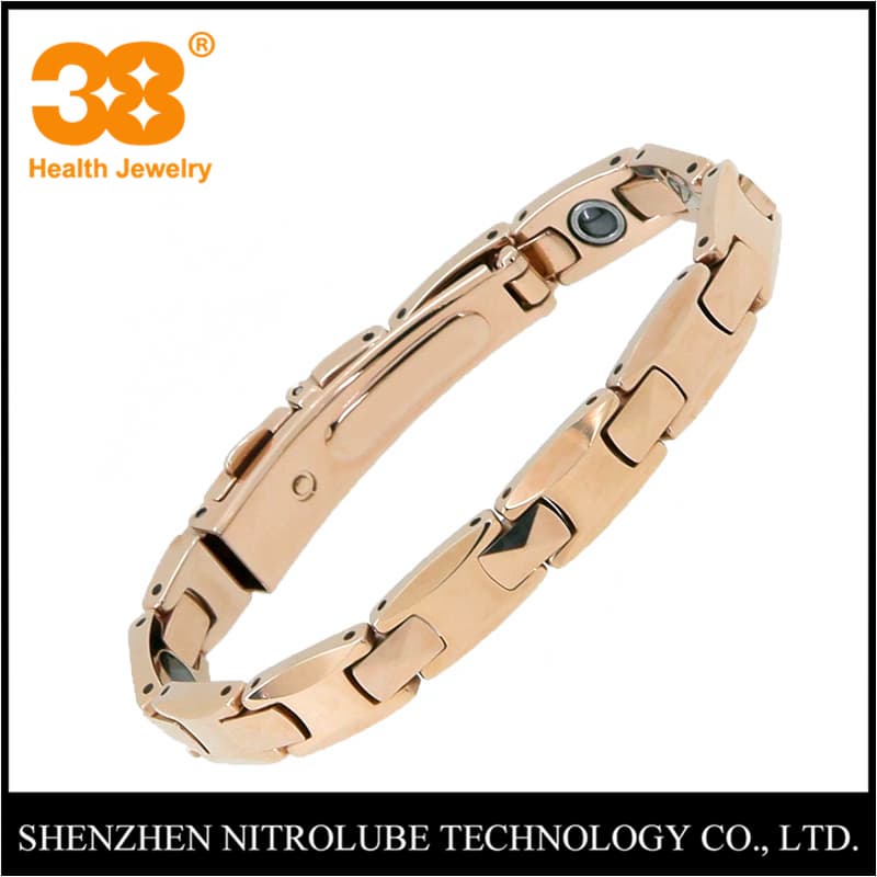 Rose gold color pure germanium magnet bracelet for health